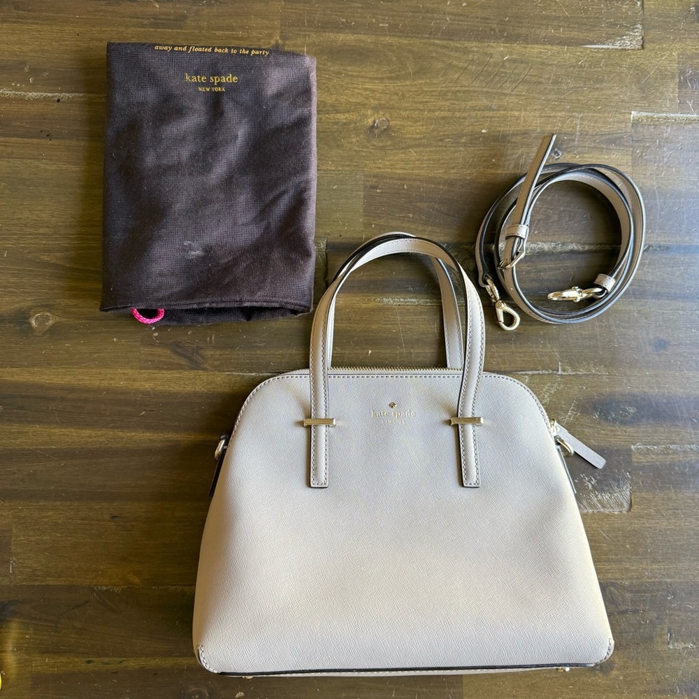 Kate Spade Cedar Street Maise Crisp Linen Beige Crossbody